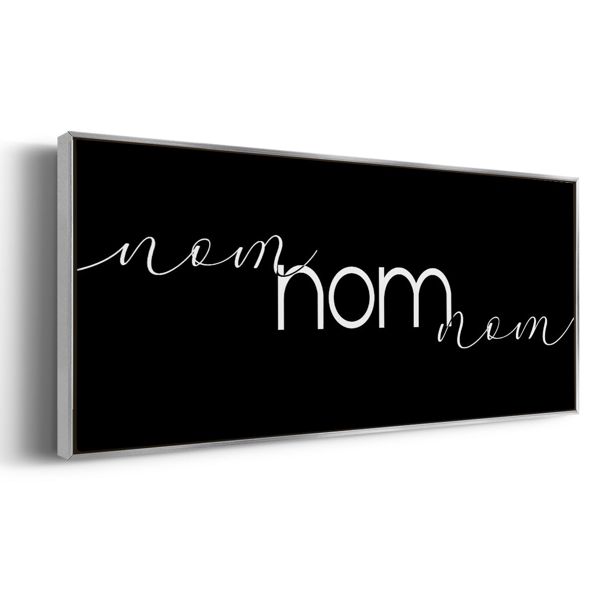 Nom Nom Nom - Floater Framed Canvas Print