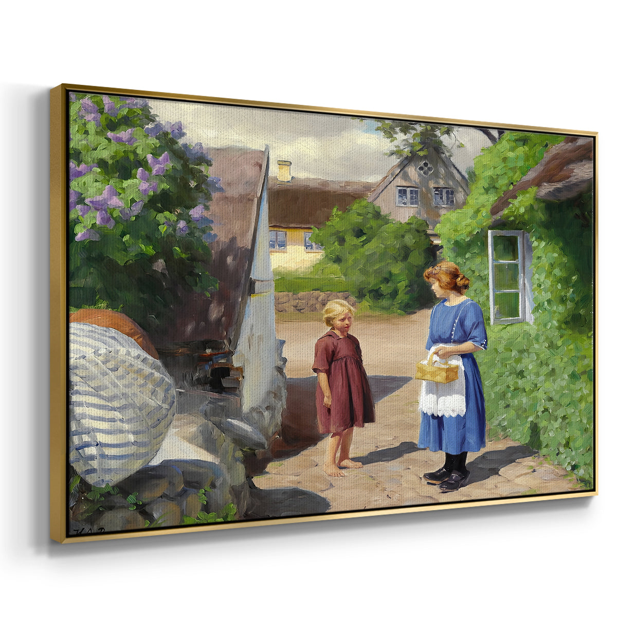 Summer Day in Jyllinge, 1922 - Floater Framed Canvas Print