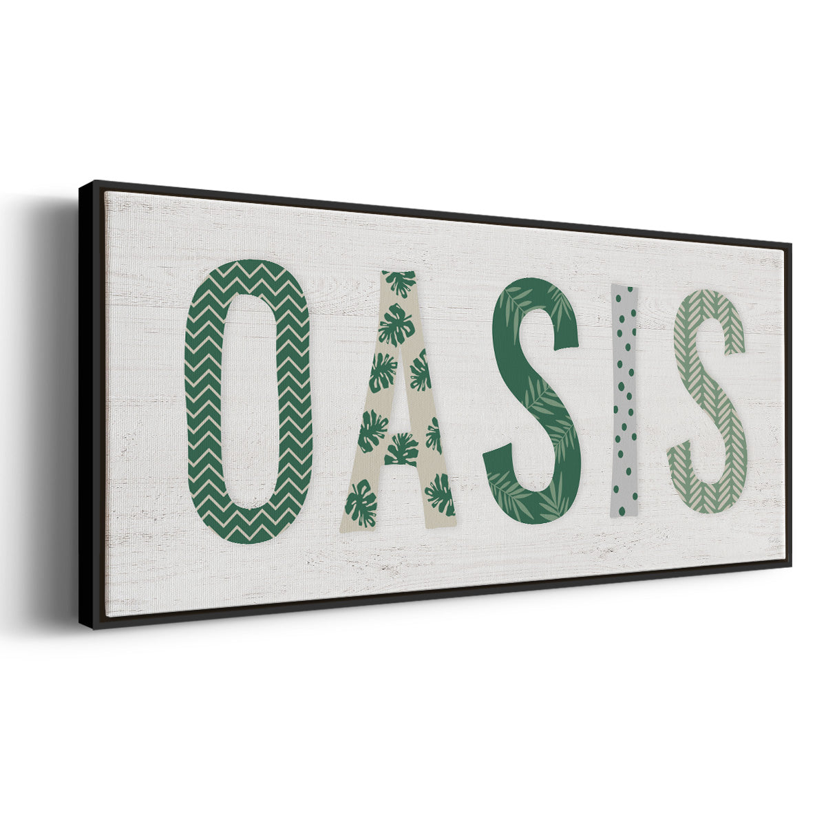 Oasis Cabana - Floater Framed Canvas Print