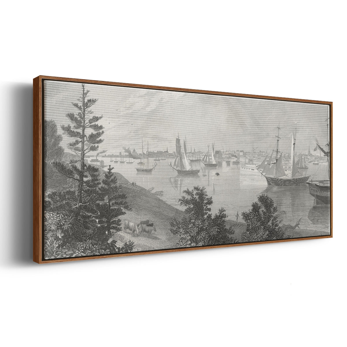 City of Detroit - Floater Framed Canvas Print
