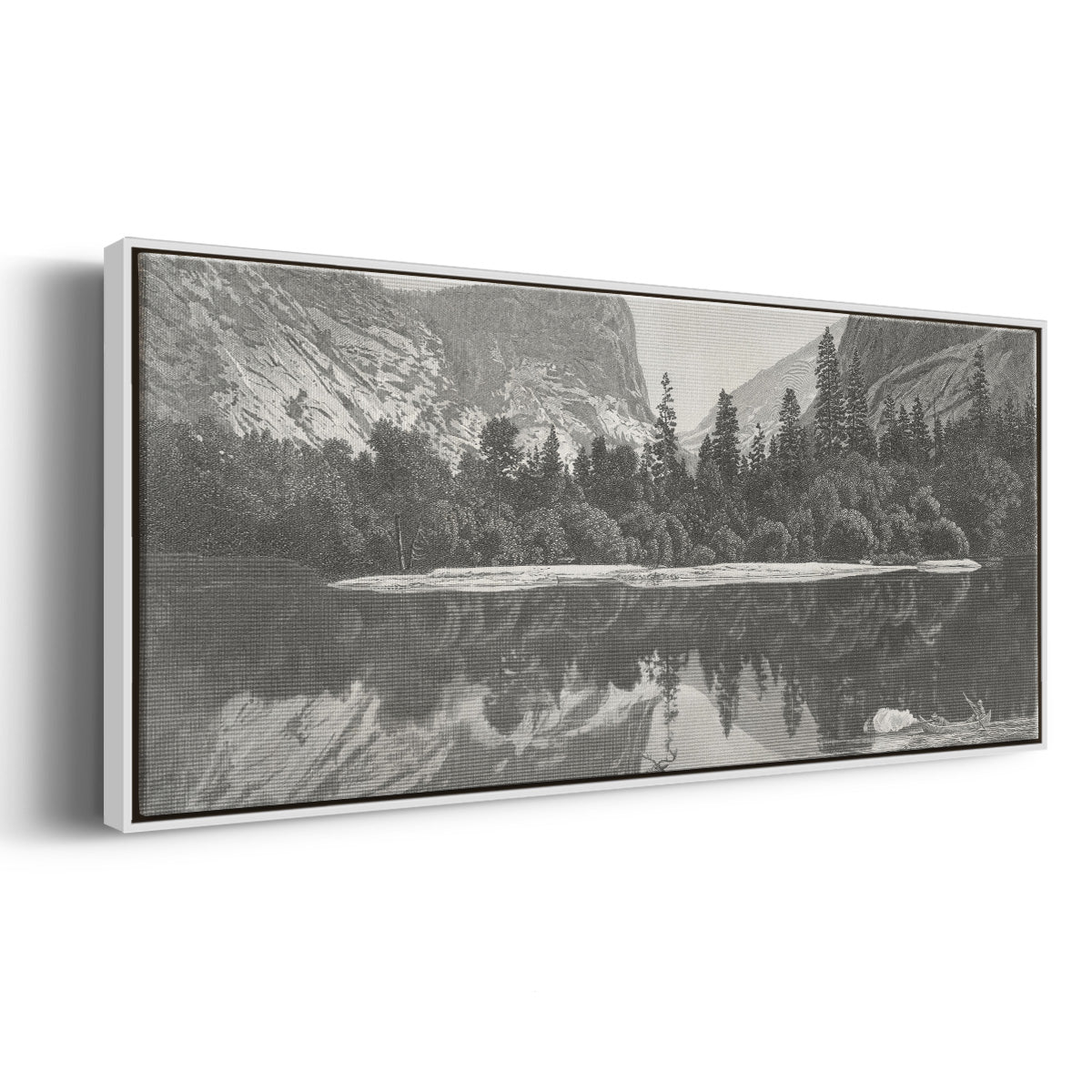 Mirror Lake, Yosemite Valley - Floater Framed Canvas Print