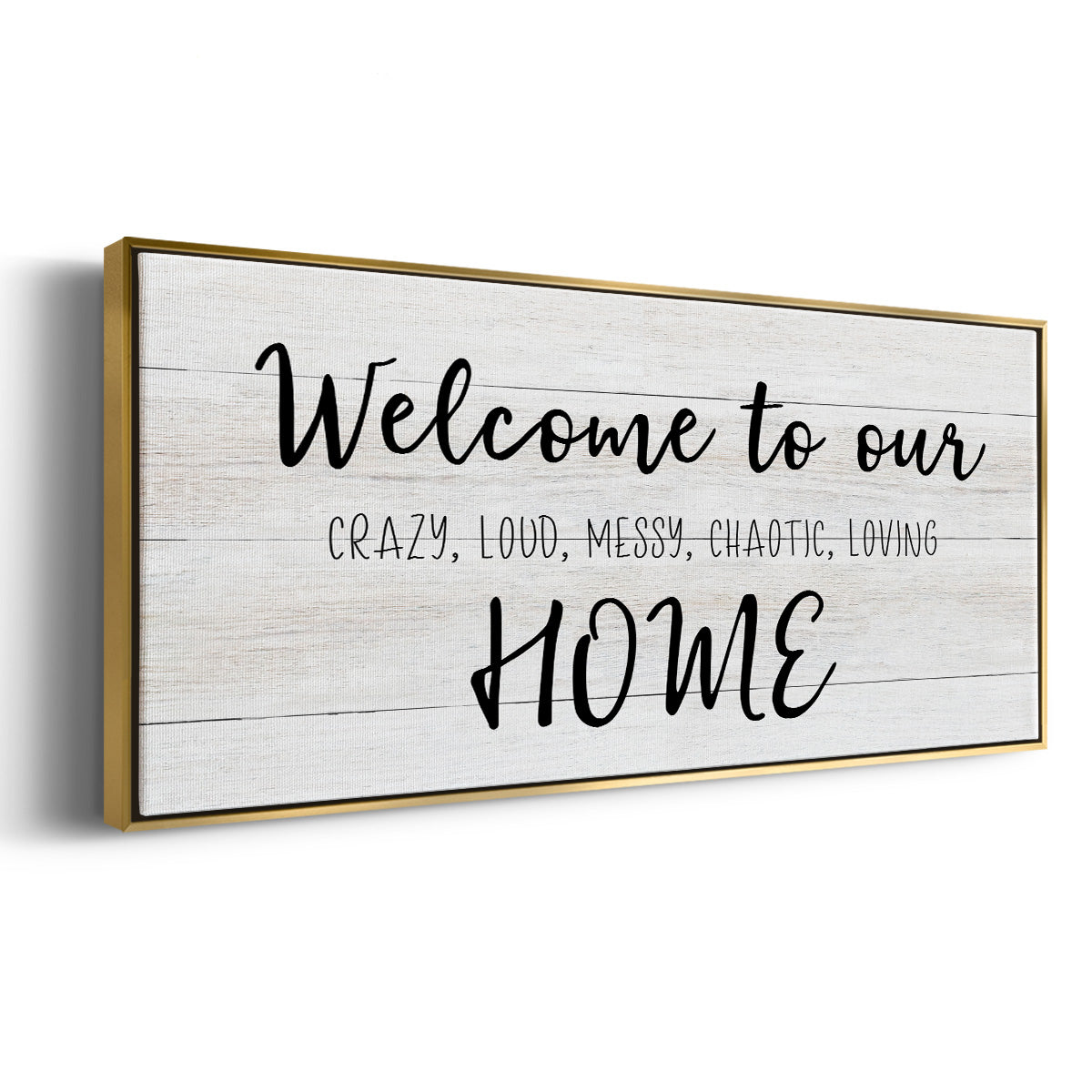 Welcome to Our Home - Floater Framed Canvas Print