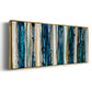 Blue Streaks - Floater Framed Canvas Print