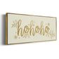 Golden HoHoHo - Floater Framed Canvas Print