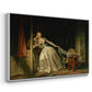 The Stolen Kiss (Le Baiser à la dérobée), c. 1788 - Floater Framed Canvas Print