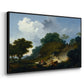 Landscape with Shepherds and Flock of Sheep, c. 1763-1765 - Floater Framed Canvas Print