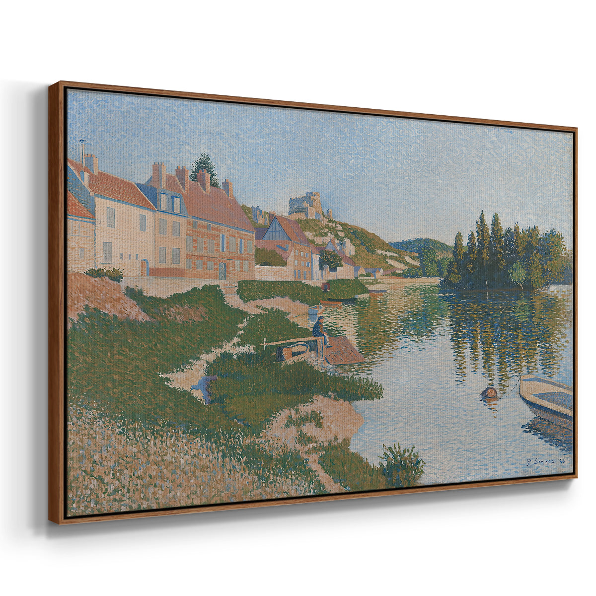 Les Andelys, Côte d'Aval, 1886 - Floater Framed Canvas Print