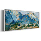 Blue Mountain Peaks I - Floater Framed Canvas Print