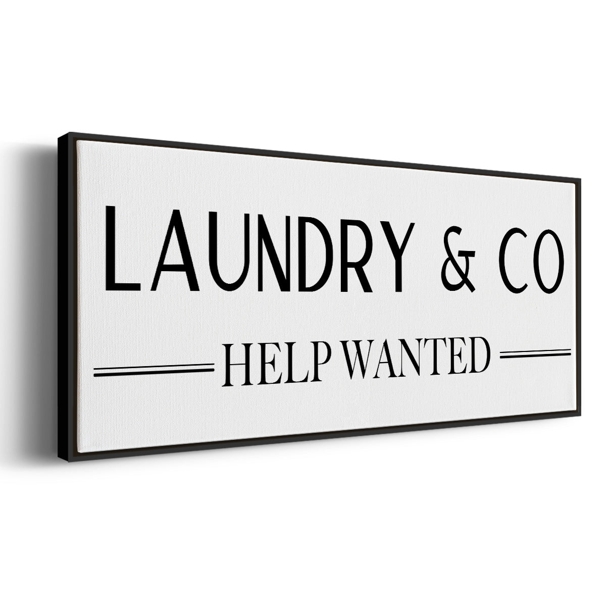Help Wanted - Floater Framed Canvas Print