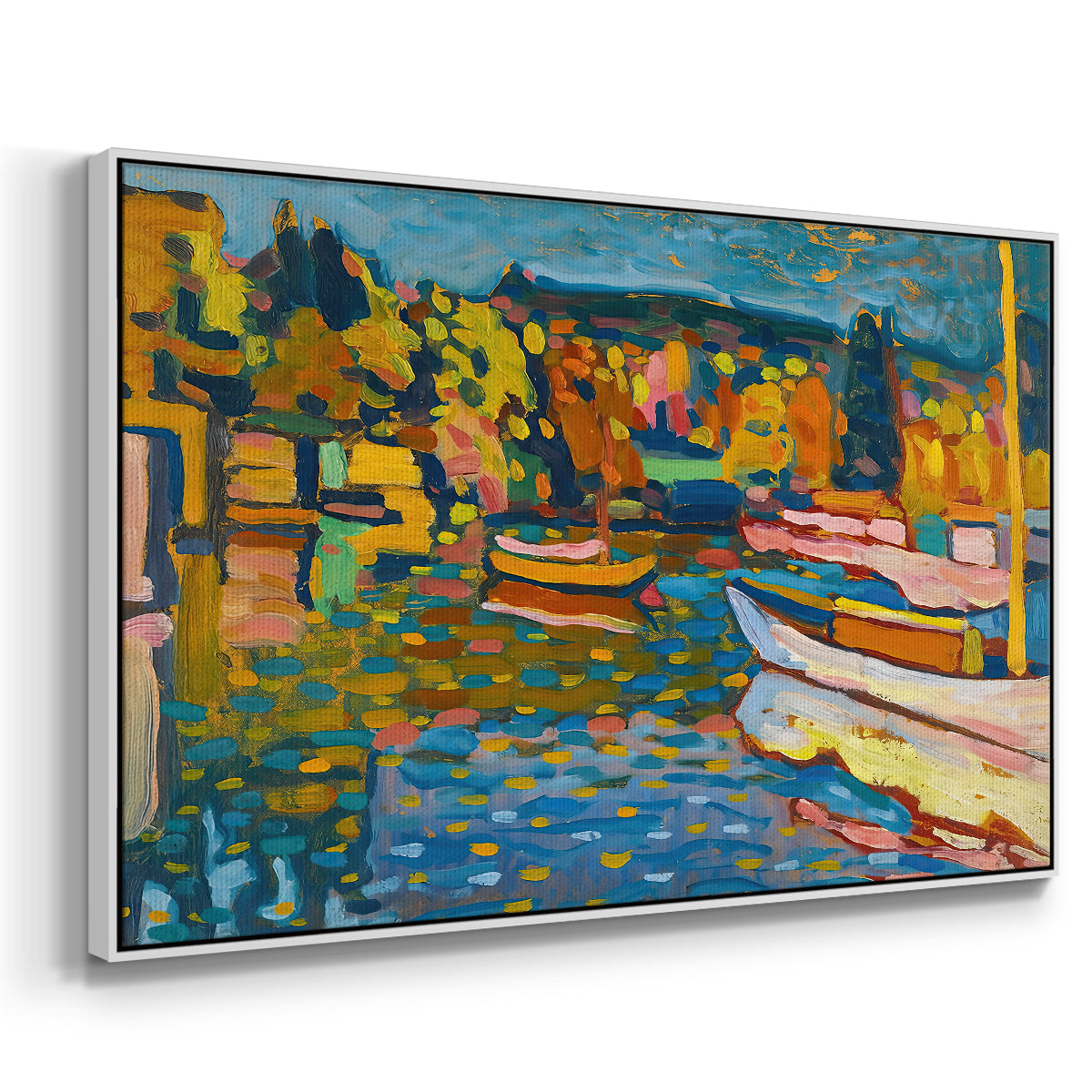 Study for Autumn Landscape with Boats, 1908 - Floater Framed Canvas Print