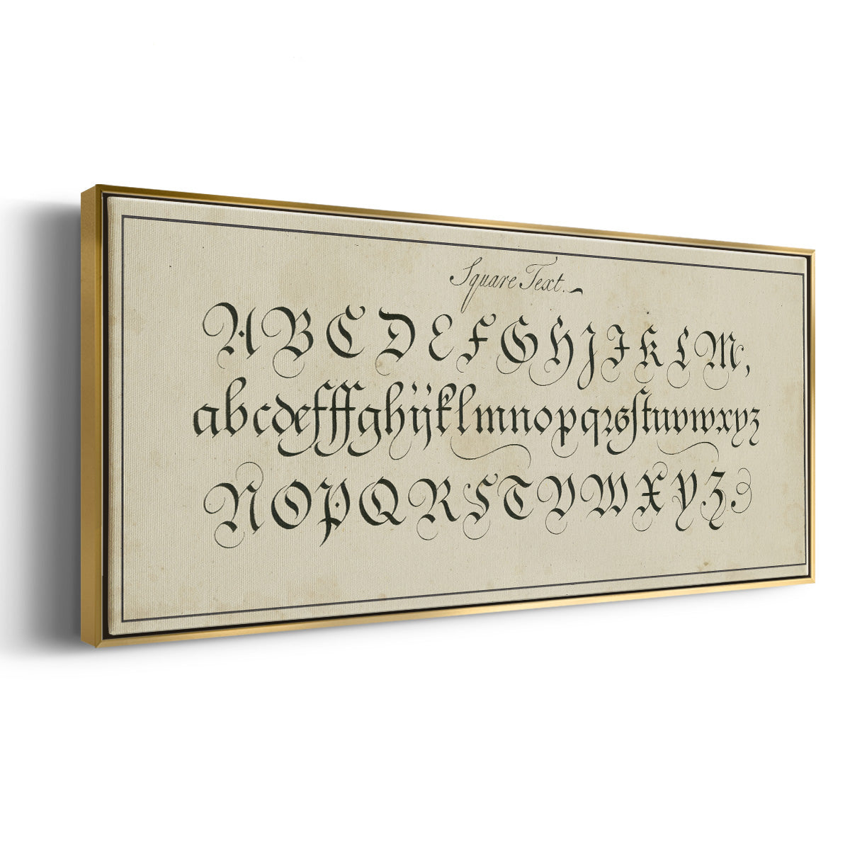 Manuscript Sampler III - Floater Framed Canvas Print