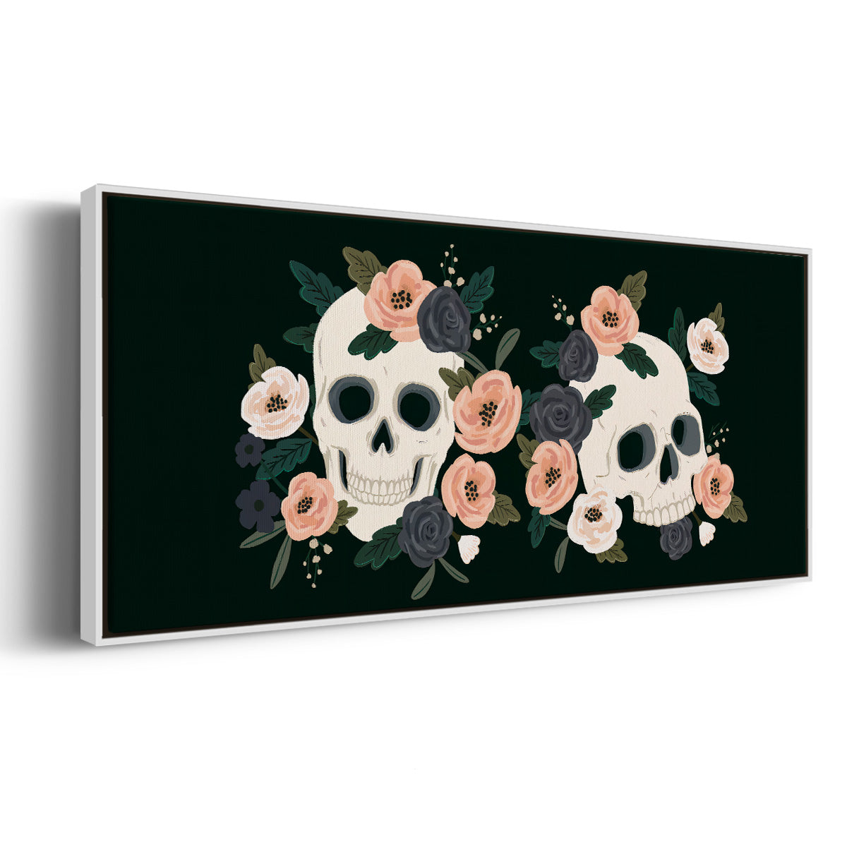 Skull & Snake Collection D - Floater Framed Canvas Print