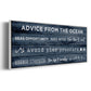 Navy Ocean - Floater Framed Canvas Print