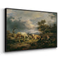Young Peasant Couple Resting in the Field, 1829 - Floater Framed Canvas Print