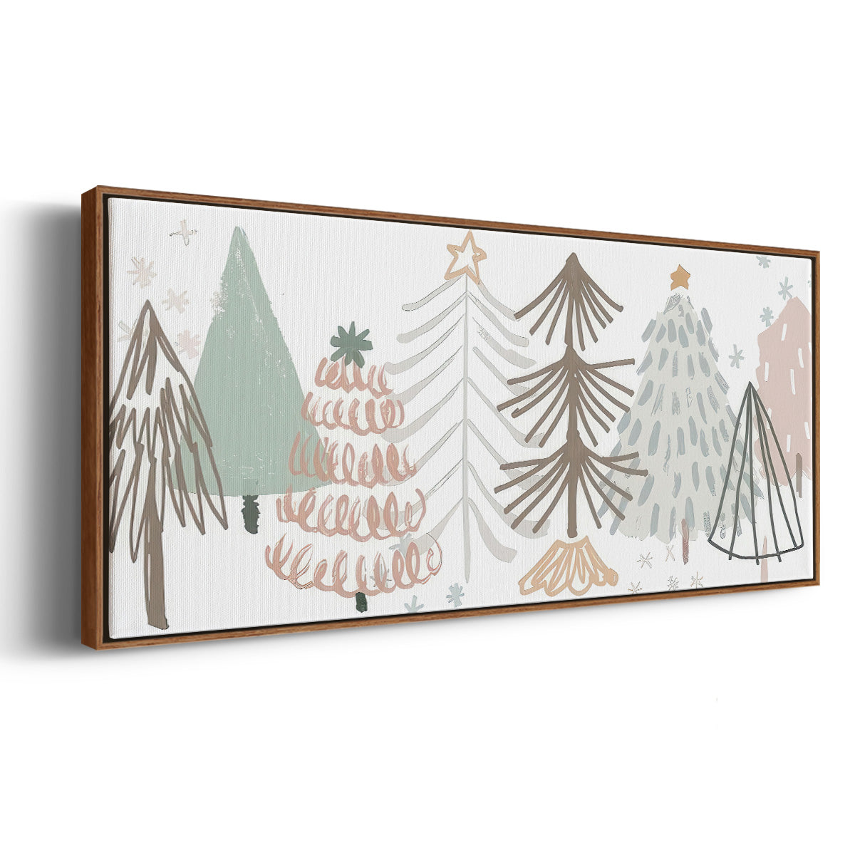 Christmas Tree Sketchbook - Floater Framed Canvas Print
