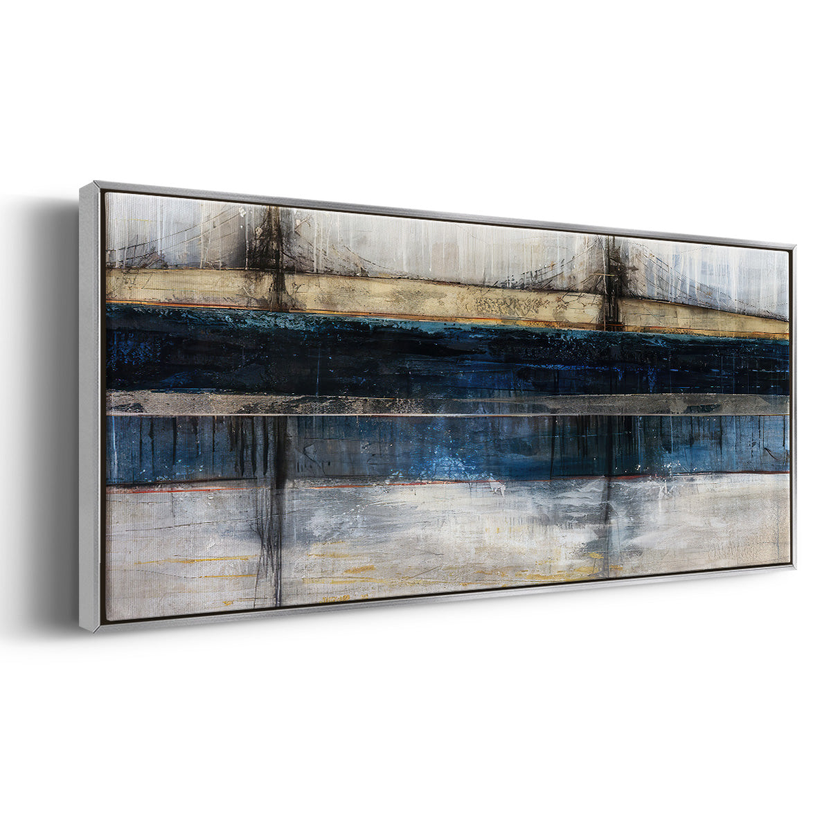 City Blue - Floater Framed Canvas Print
