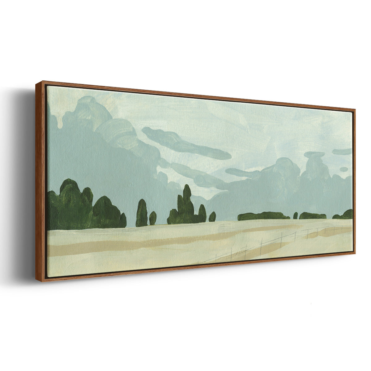 Farmland Study I - Floater Framed Canvas Print