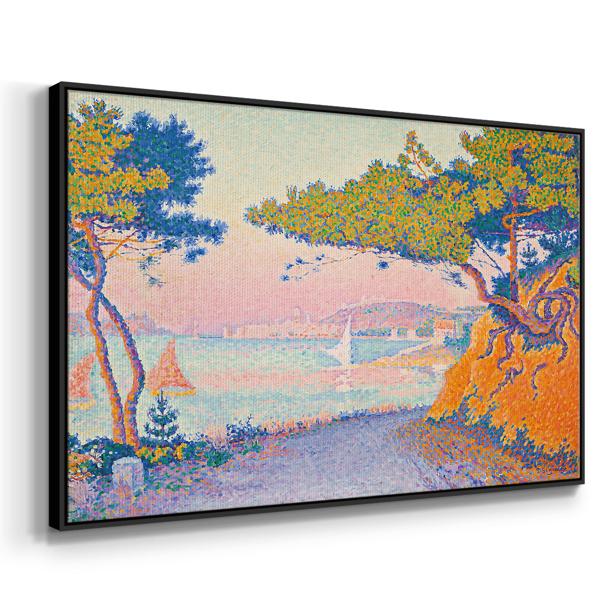 Golfe Juan, 1896 - Floater Framed Canvas Print