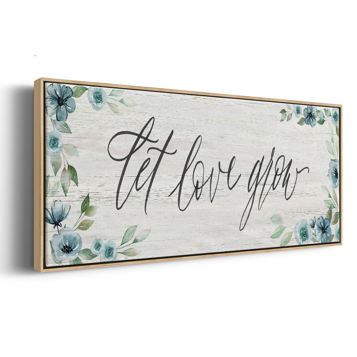 Let Love Grow - Floater Framed Canvas Print