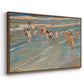 Children Playing on the Beach in Valencia, c. 1908 - Floater Framed Canvas Print