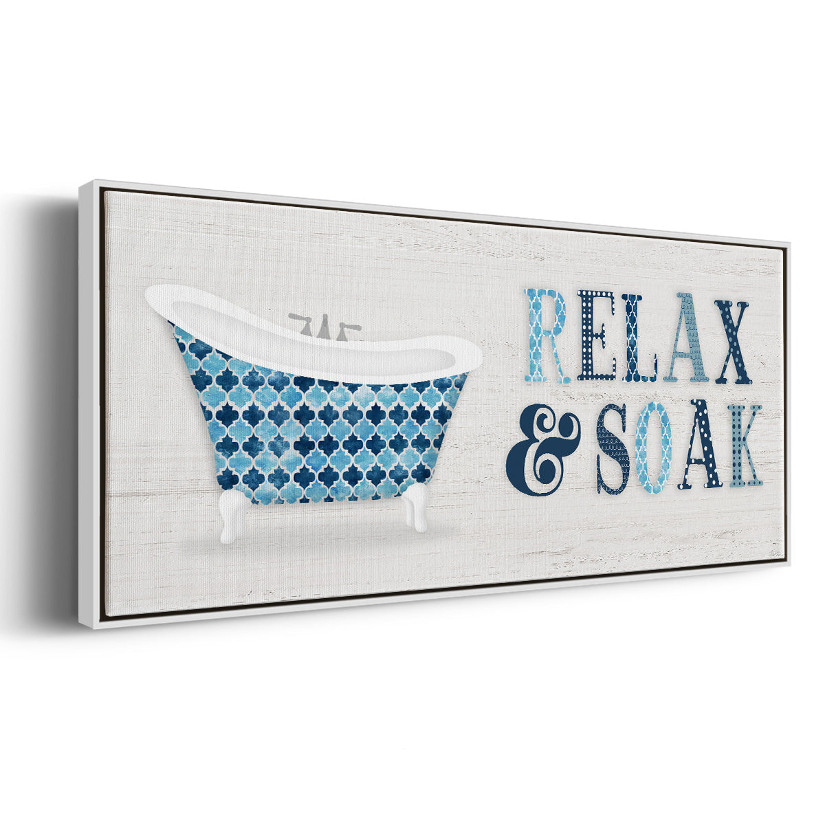 Relax and Soak - Floater Framed Canvas Print