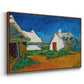 Three White Cottages at Saintes-Maries, 1888 - Floater Framed Canvas Print
