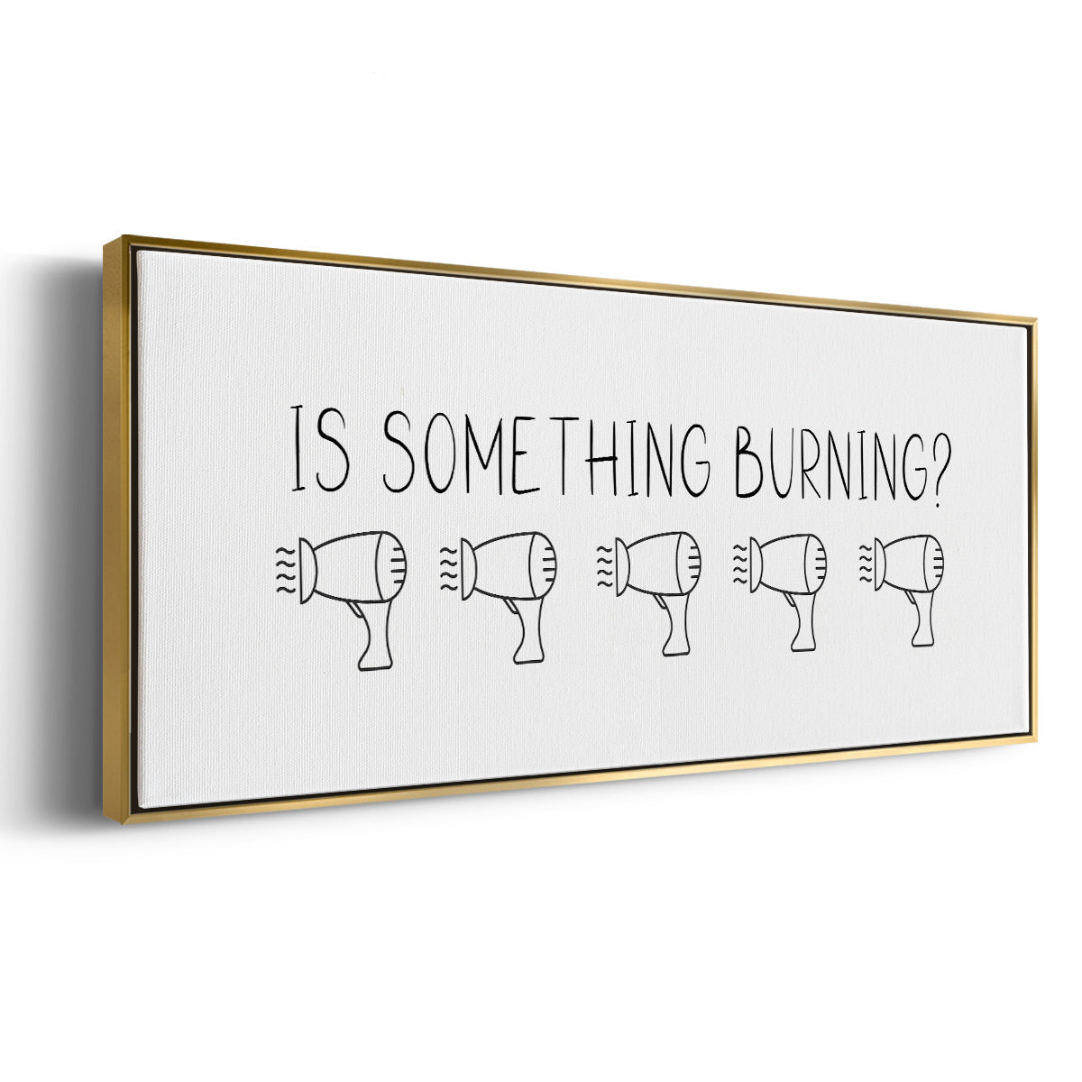 Is Something Burning? - Floater Framed Canvas Print