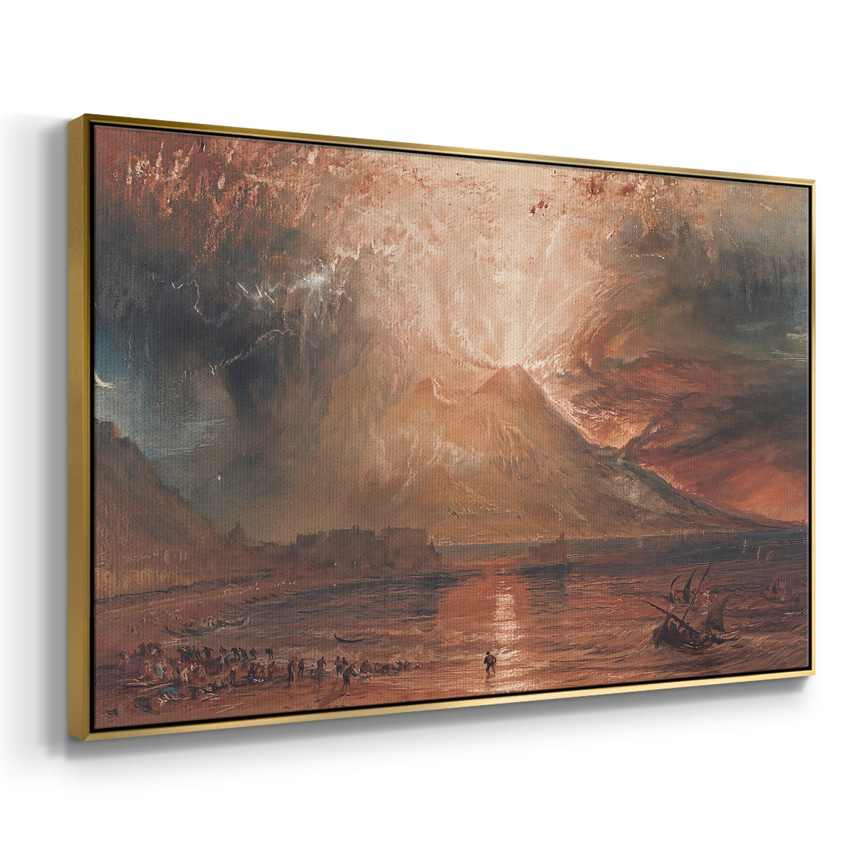Vesuvius in Eruption, c. 1817 - Floater Framed Canvas Print