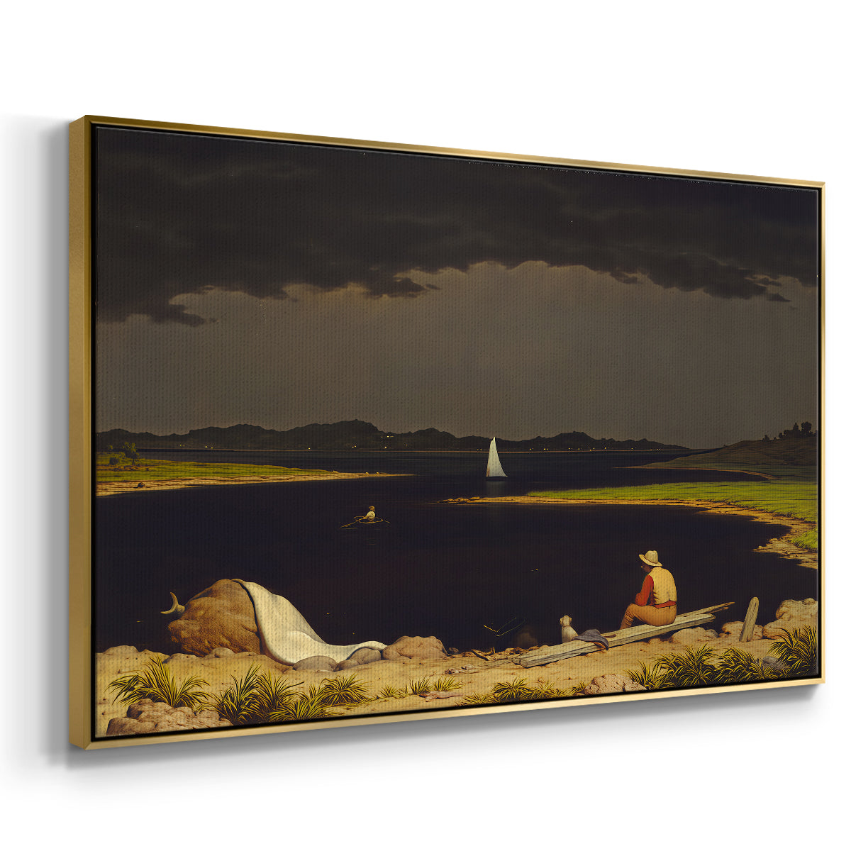 Approaching Thunder Storm, 1859 - Floater Framed Canvas Print