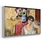Woman Seated in an Armchair, c. 1920 - Floater Framed Canvas Print
