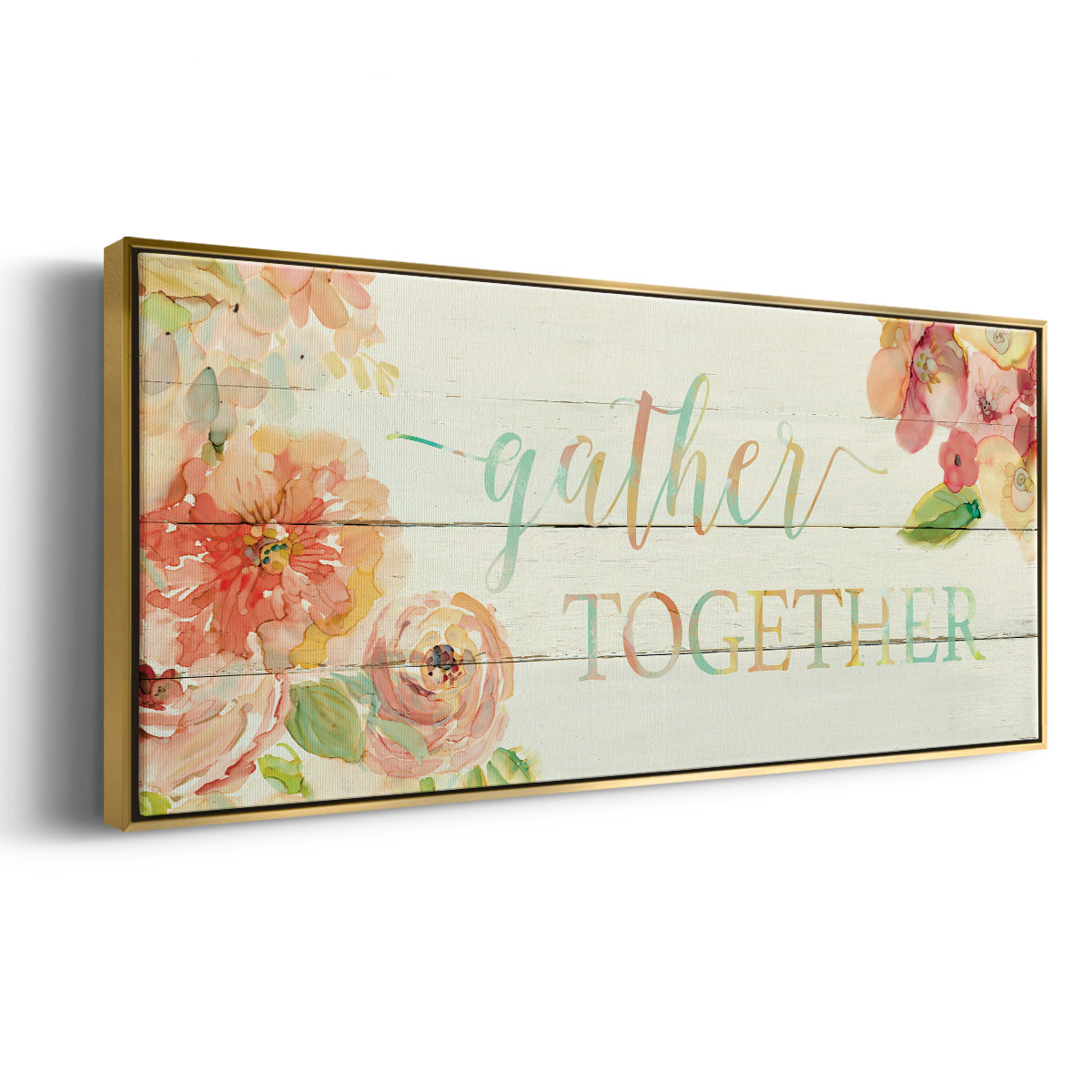 Gather Together - Floater Framed Canvas Print