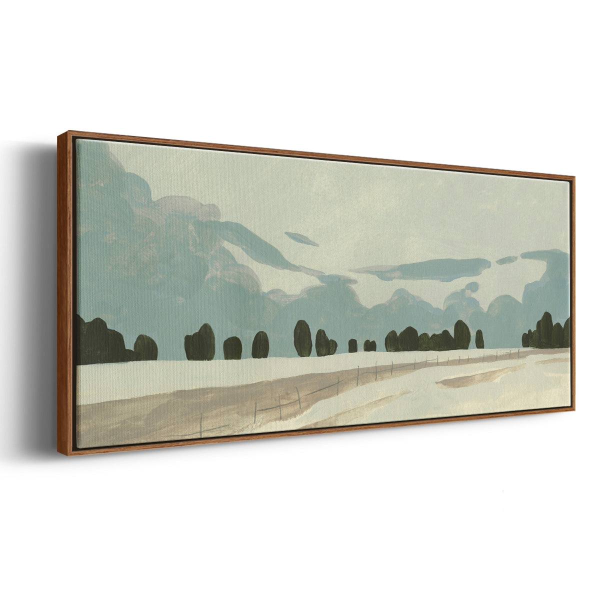 Farmland Study IV - Floater Framed Canvas Print