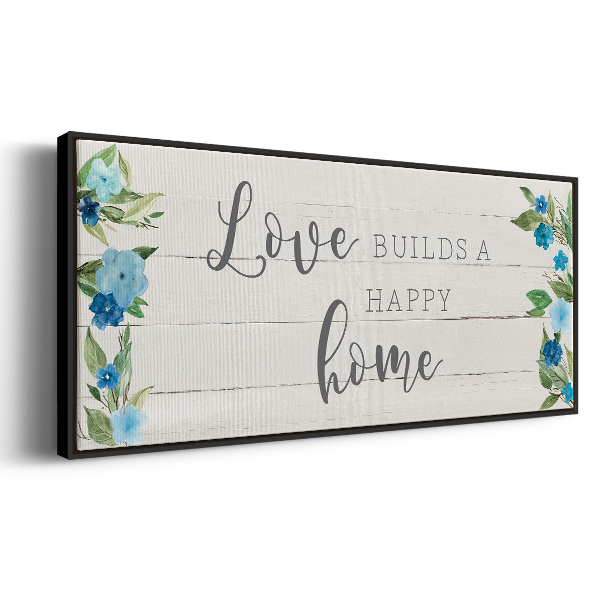 Love Builds - Floater Framed Canvas Print