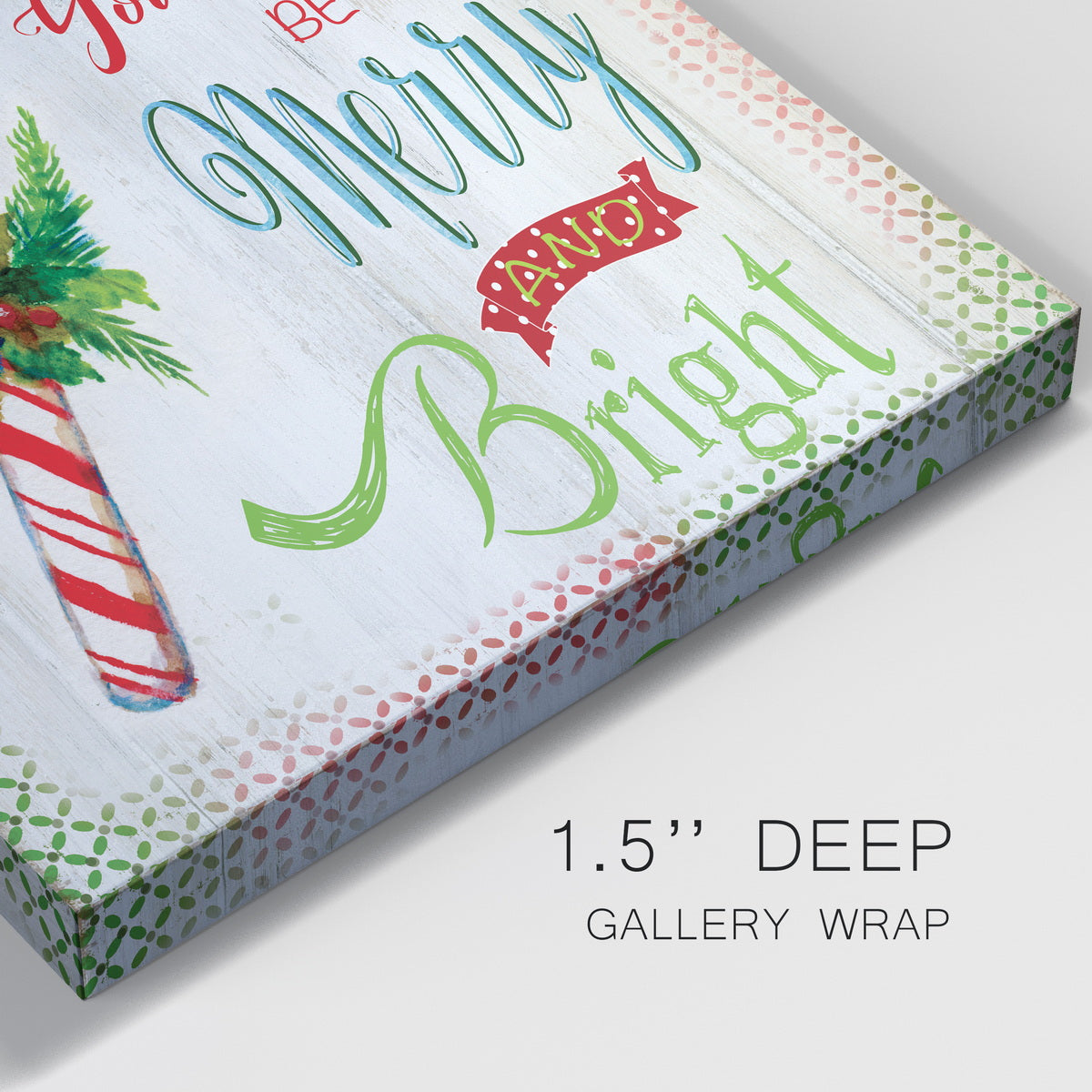 Merry Candycane-Premium Gallery Wrapped Canvas - Ready to Hang