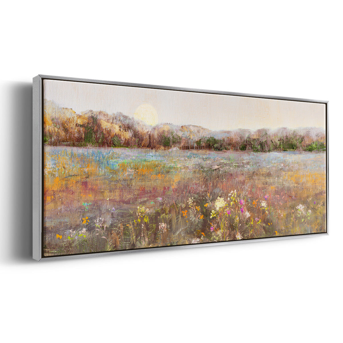 Meadow Moonrise - Floater Framed Canvas Print