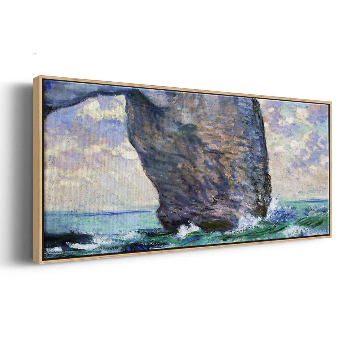 The Manneport, Seen from Below, 1883 - Floater Framed Canvas Print