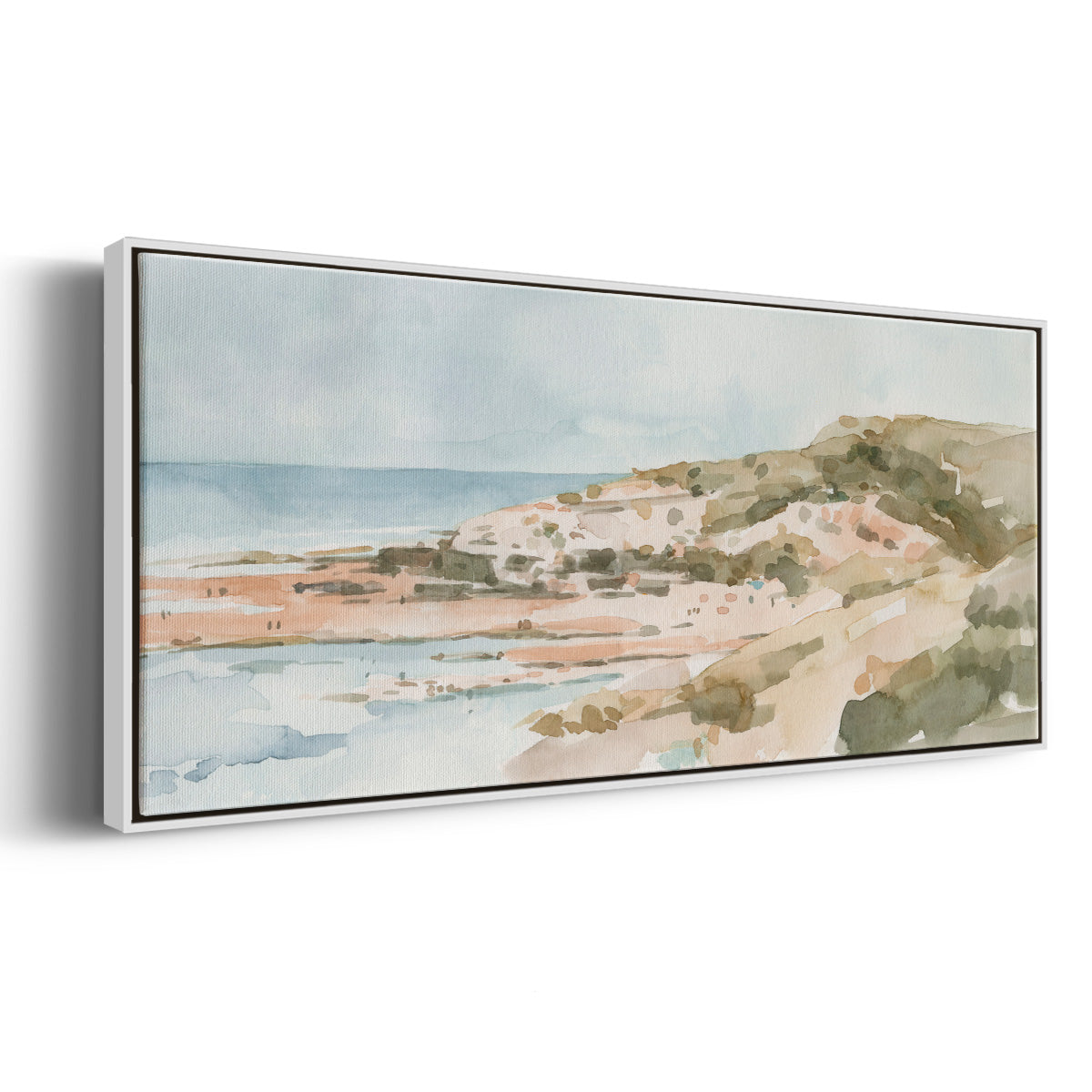 Neutral Seaside II - Floater Framed Canvas Print