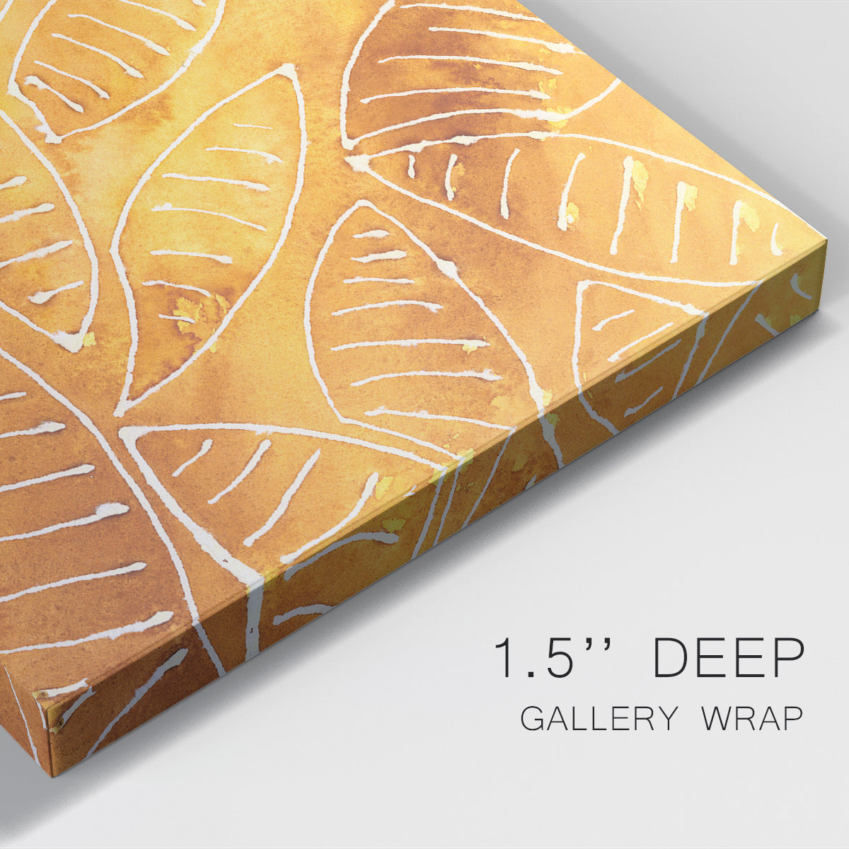 Stylized Leaf Shapes I Premium Gallery Wrapped Canvas - Ready to Hang