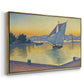 The Port at Sunset, Opus 236, Saint Tropez, 1892 - Floater Framed Canvas Print