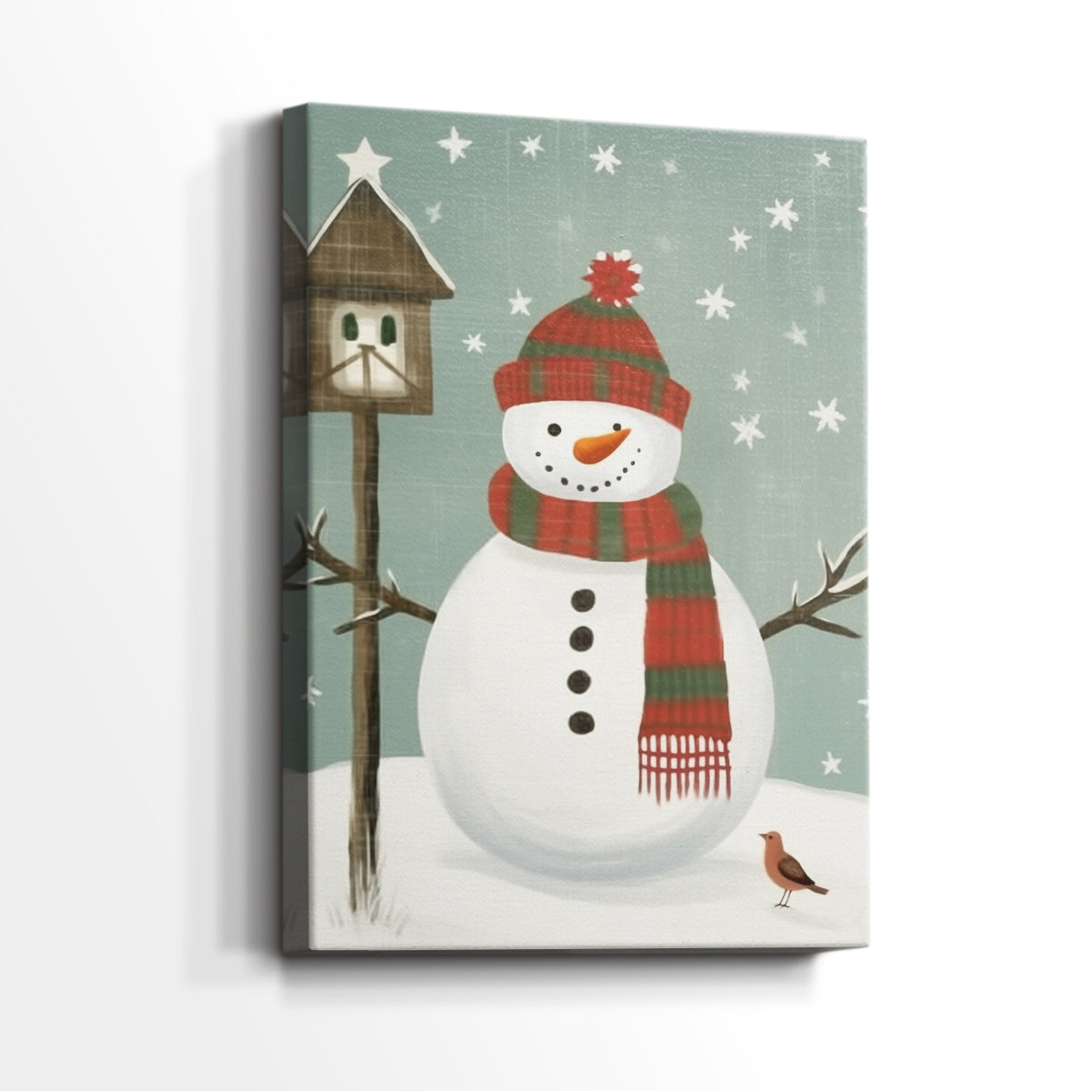 Frostlit Evergreen at Dawn - Canvas Art Print