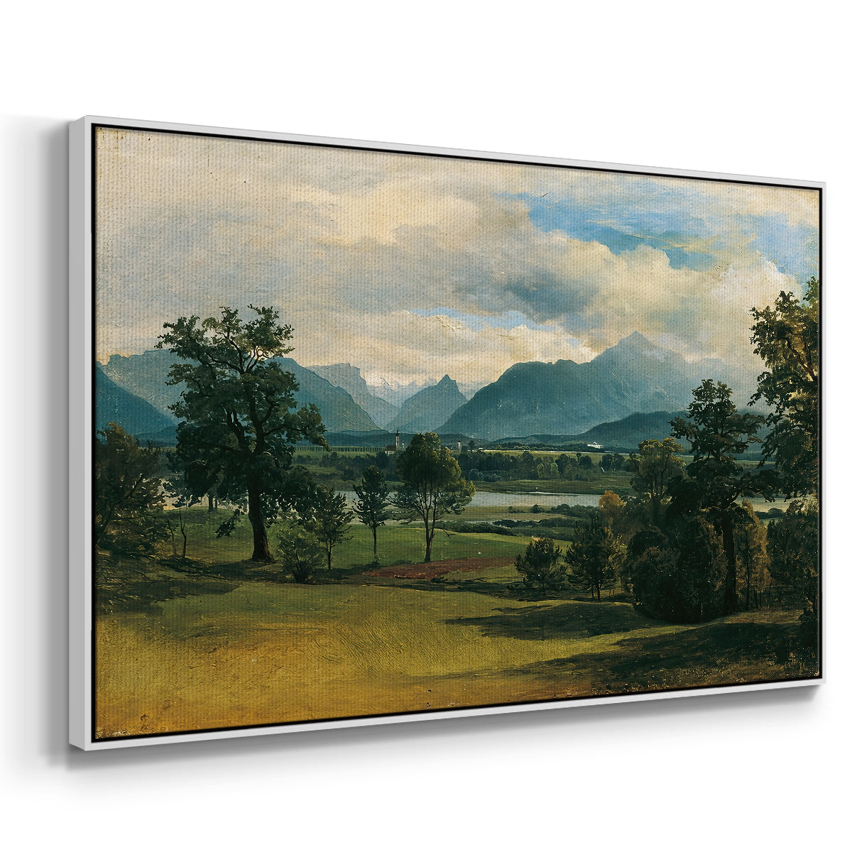 View of Liefering, 1830 - Floater Framed Canvas Print