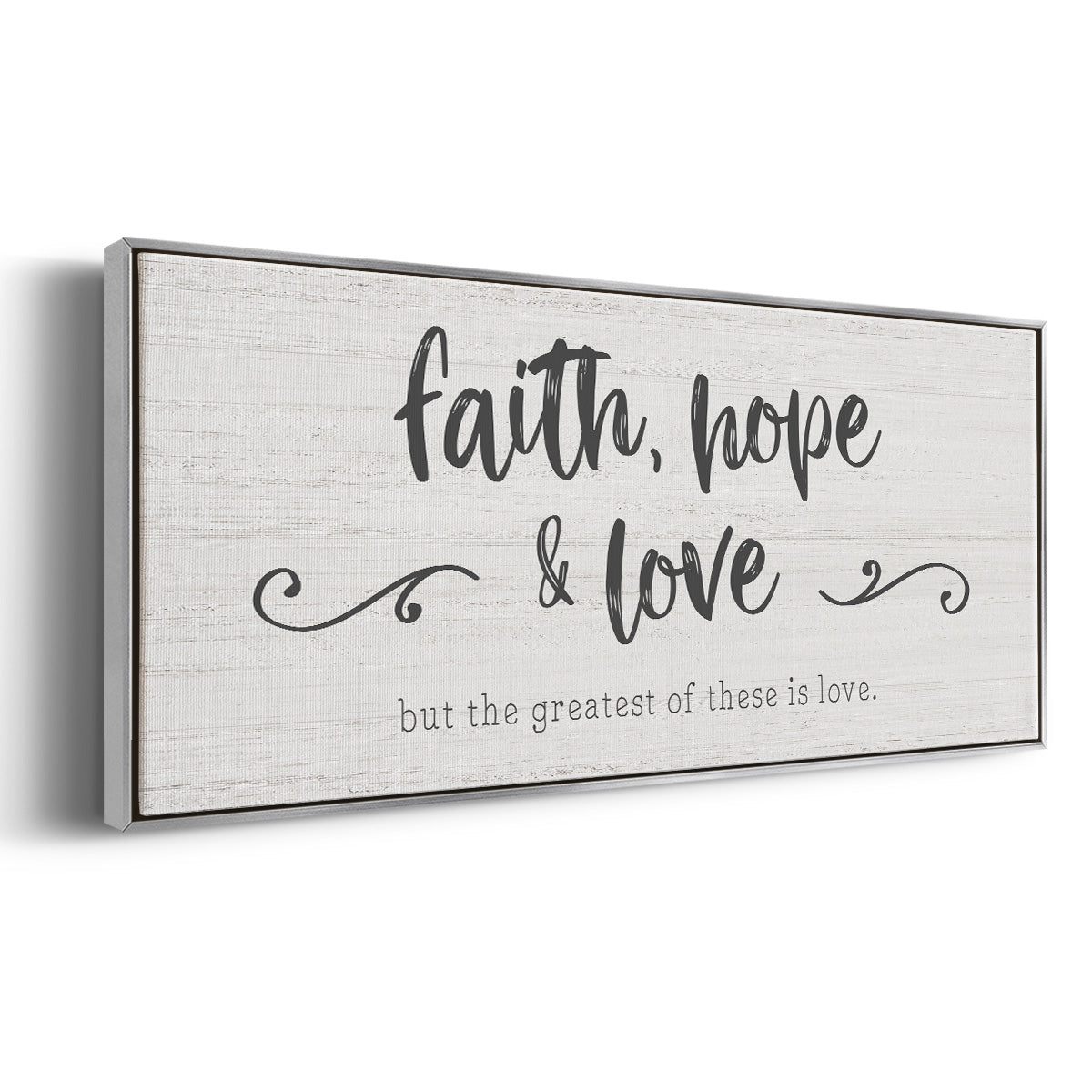 Greatest is Love - Floater Framed Canvas Print