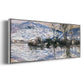 The Seine at Port Villez, Snow Effect, 1885 - Floater Framed Canvas Print
