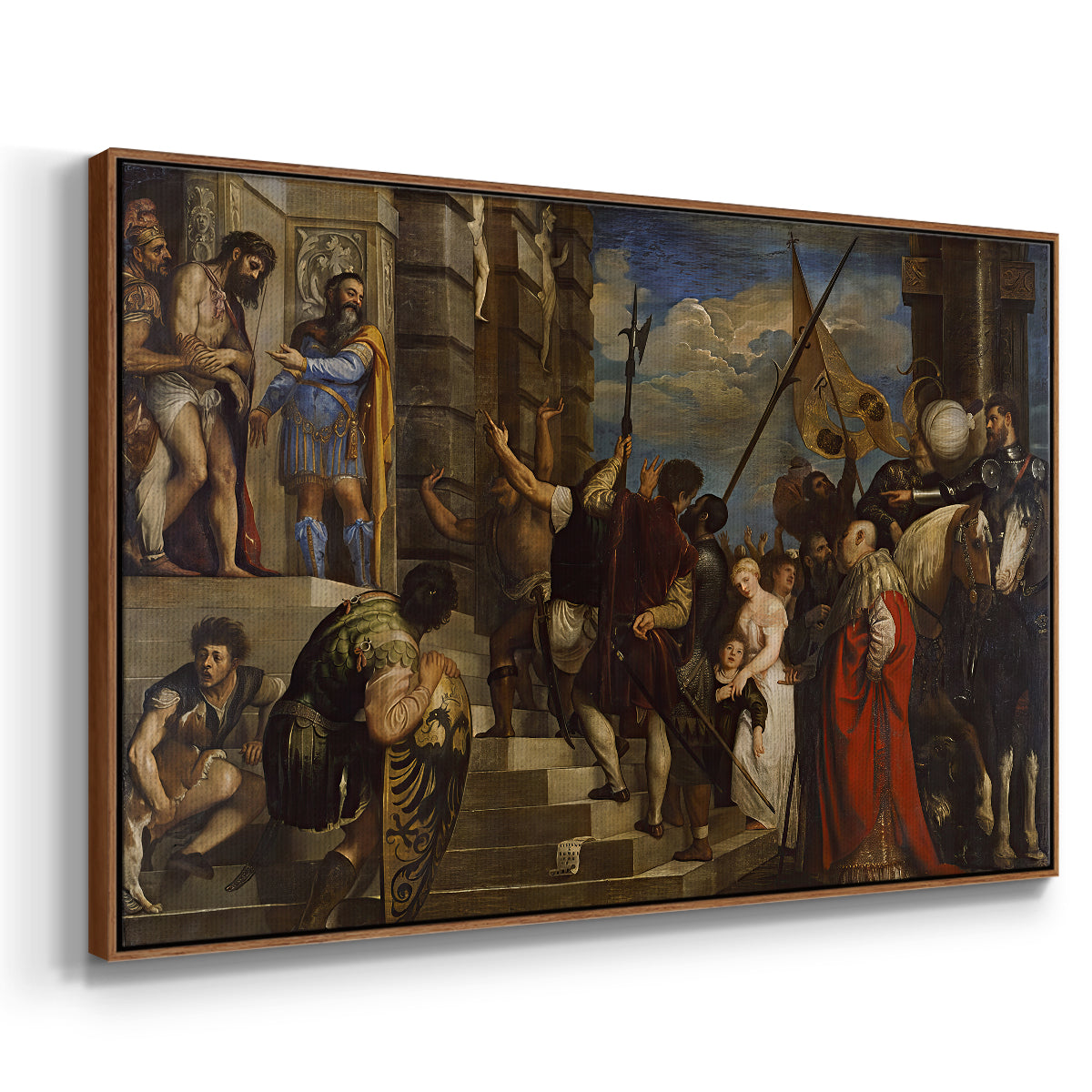 Ecce Homo, c. 1543 - Floater Framed Canvas Print