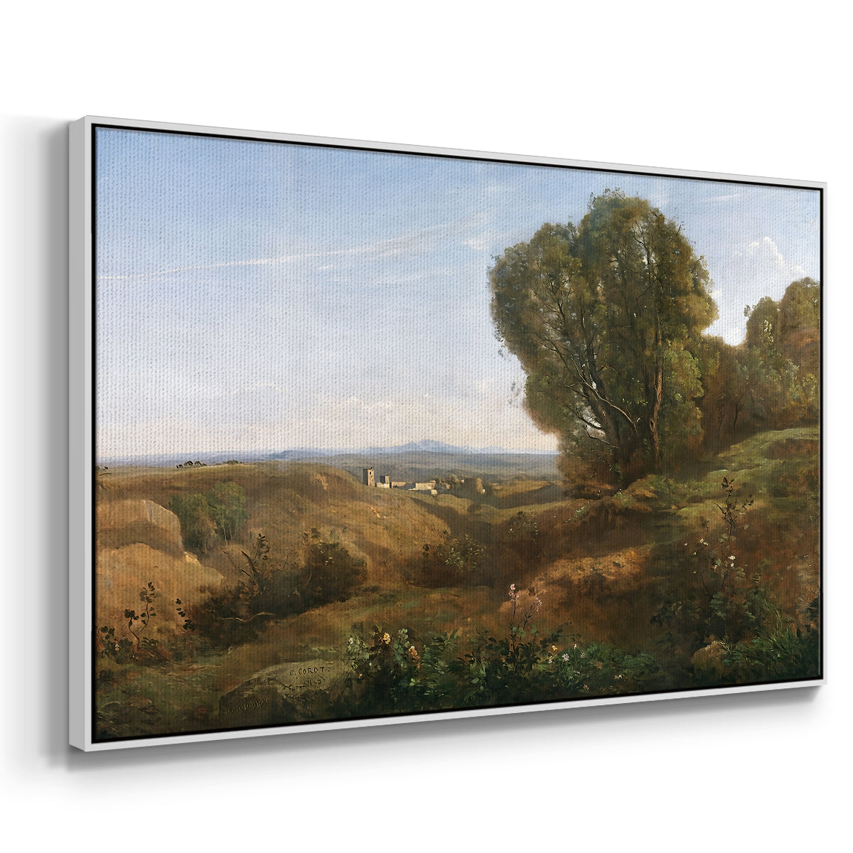 Souvenir of Roquemaure in the Gard, c. 1853 - Floater Framed Canvas Print