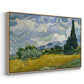 Wheat Field with Cypresses, 1889 - Floater Framed Canvas Print