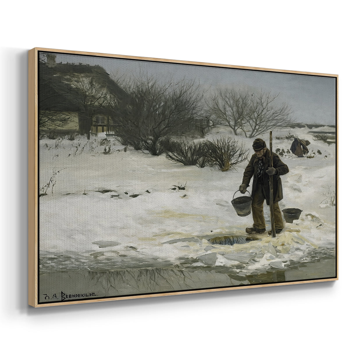Tøsne, 1895 - Floater Framed Canvas Print