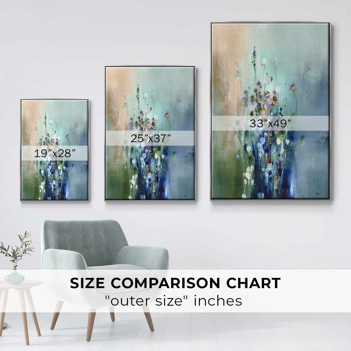 Current Air II - Floater Framed Canvas Print