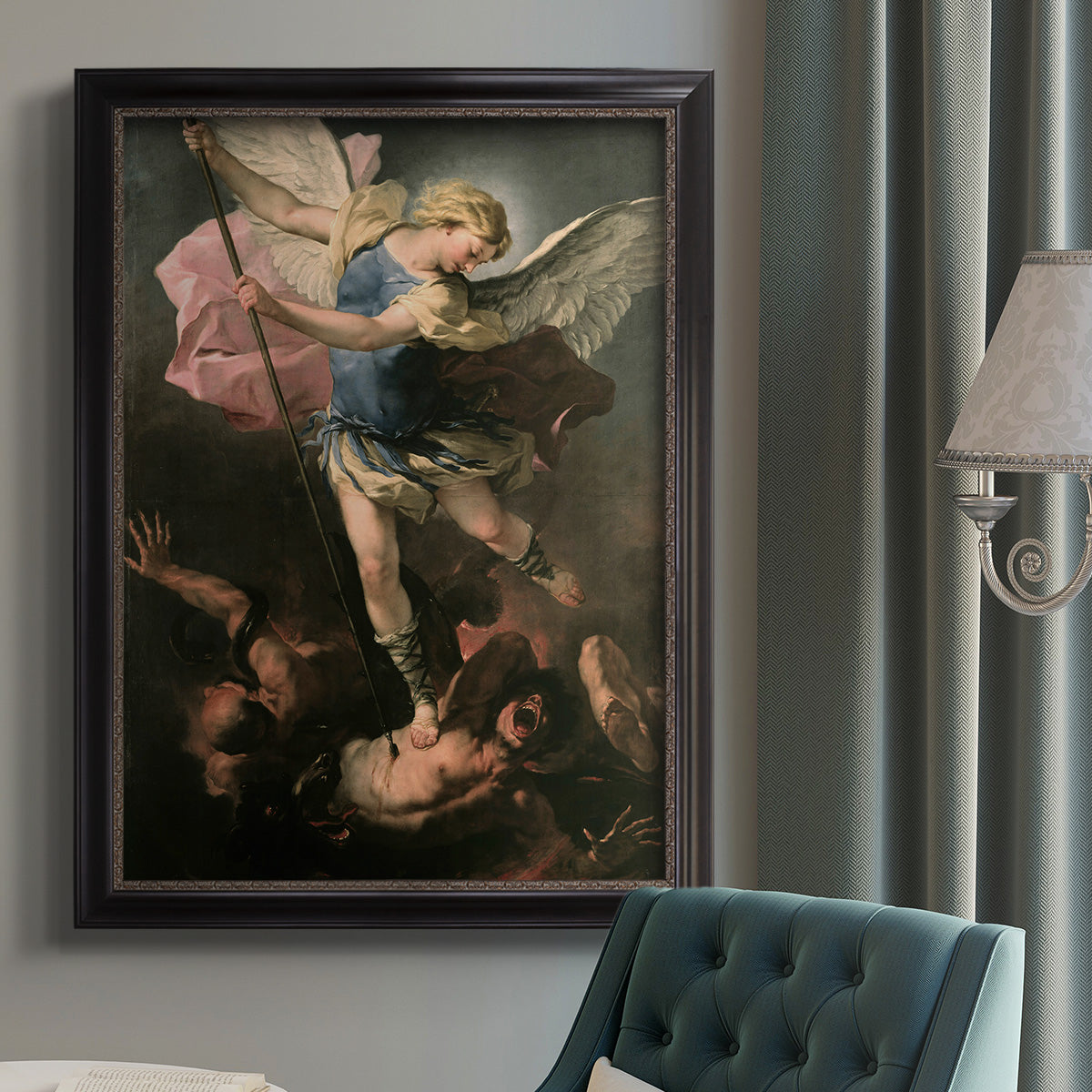 St. Michael - Ornate Framed Canvas Print