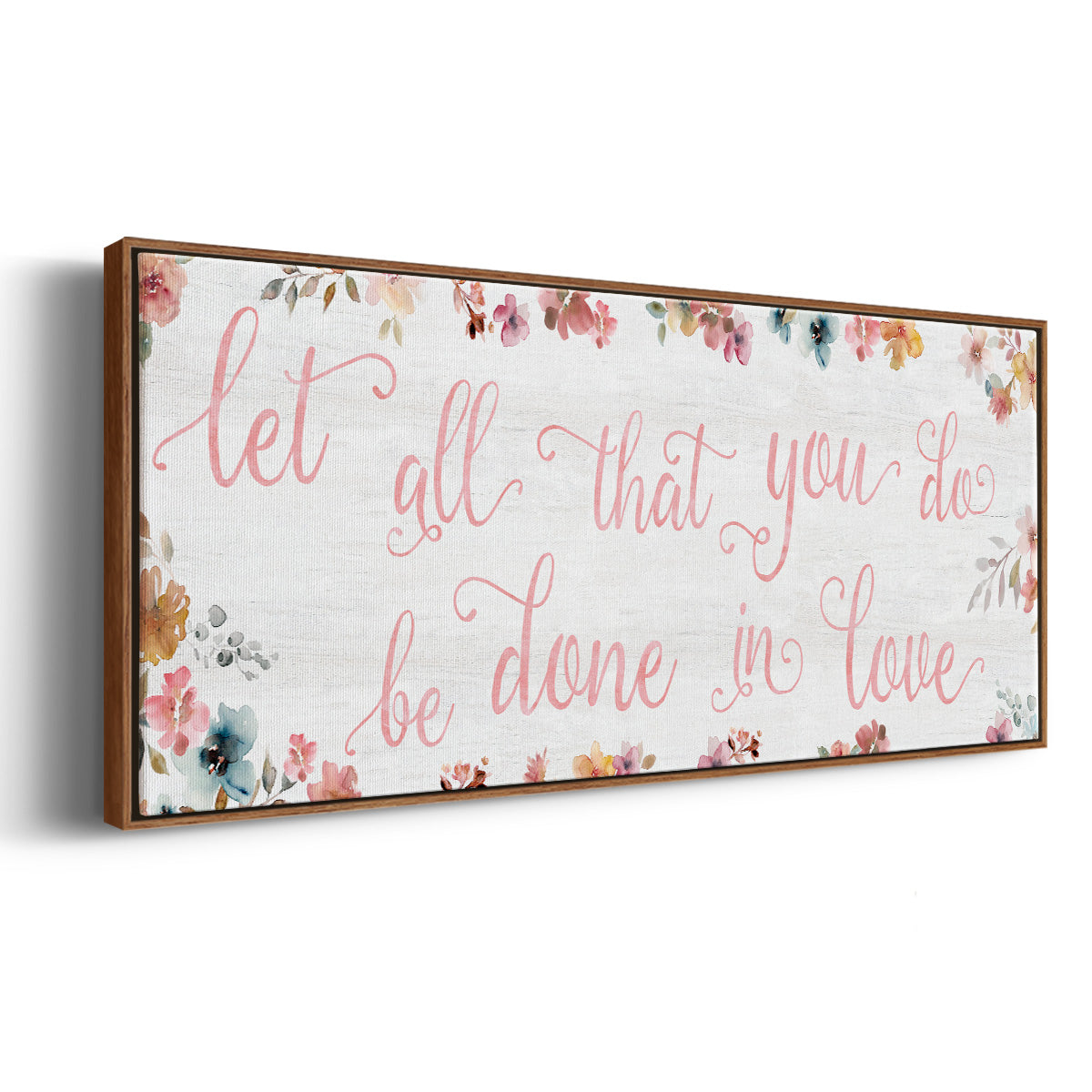 Done In Love - Floater Framed Canvas Print